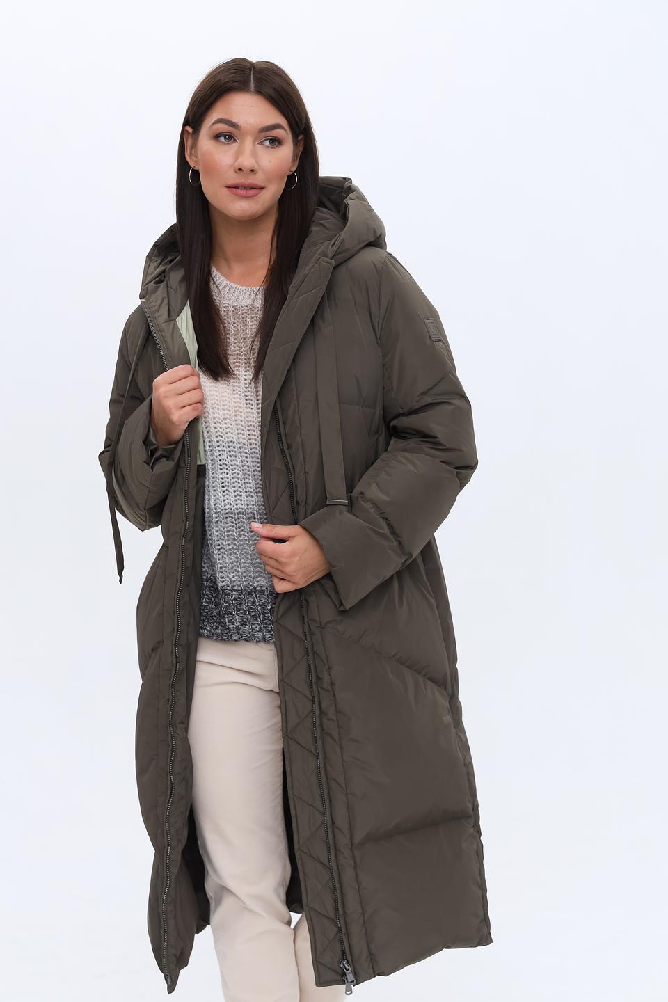 Пальто стеганое Luisa Cerano хаки