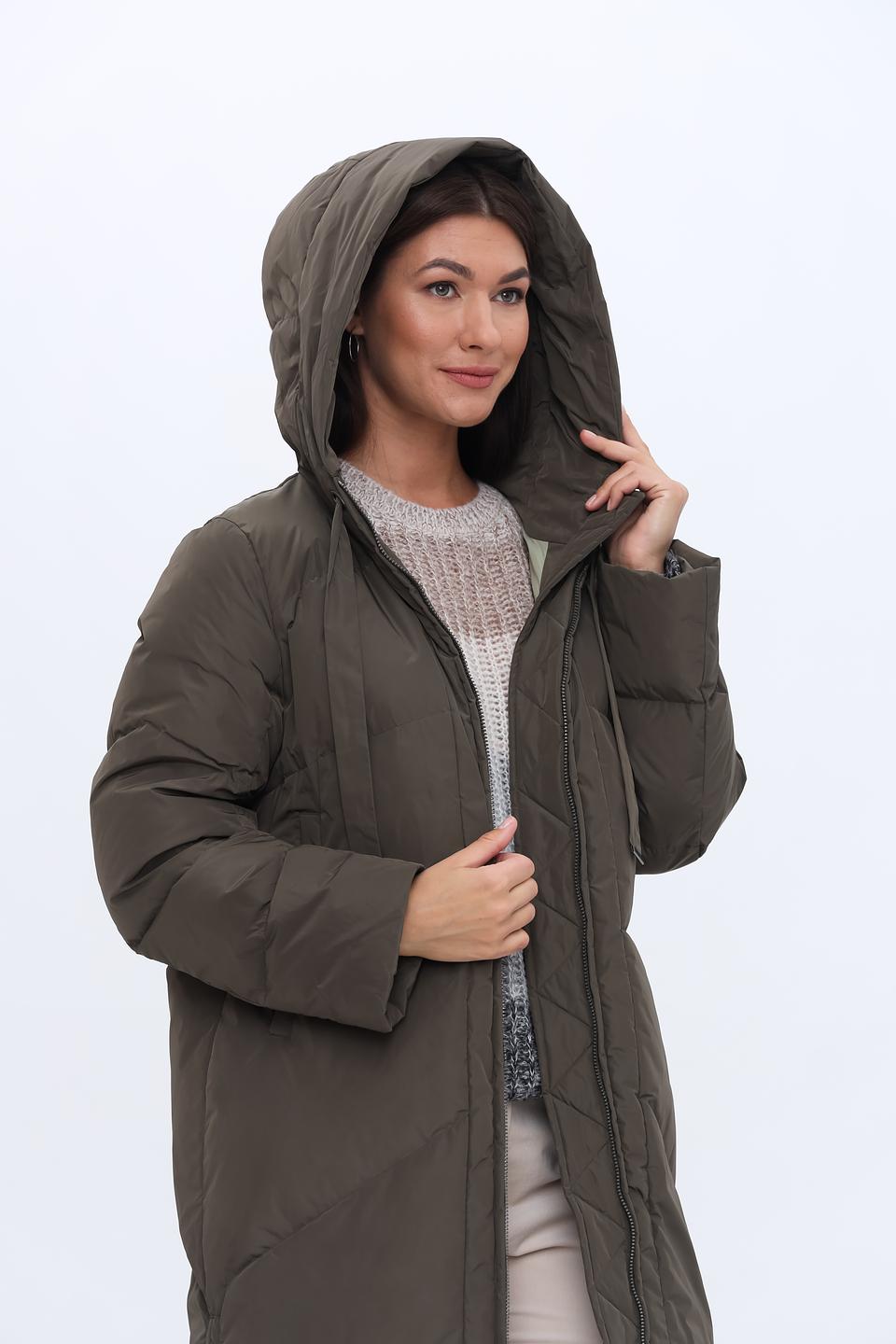 Пальто стеганое Luisa Cerano хаки