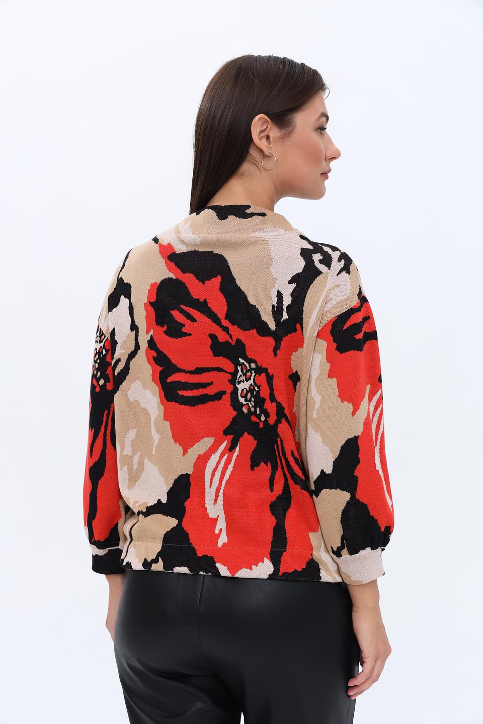 Пуловер Monari с цветочным принтом