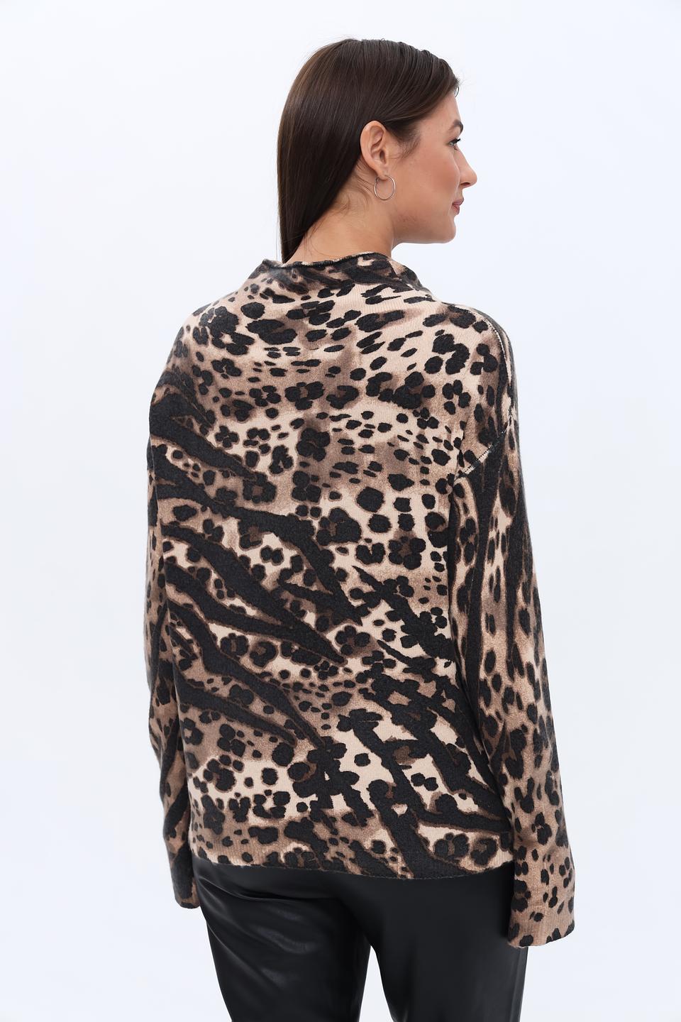 Пуловер Monari с леопардовым принтом