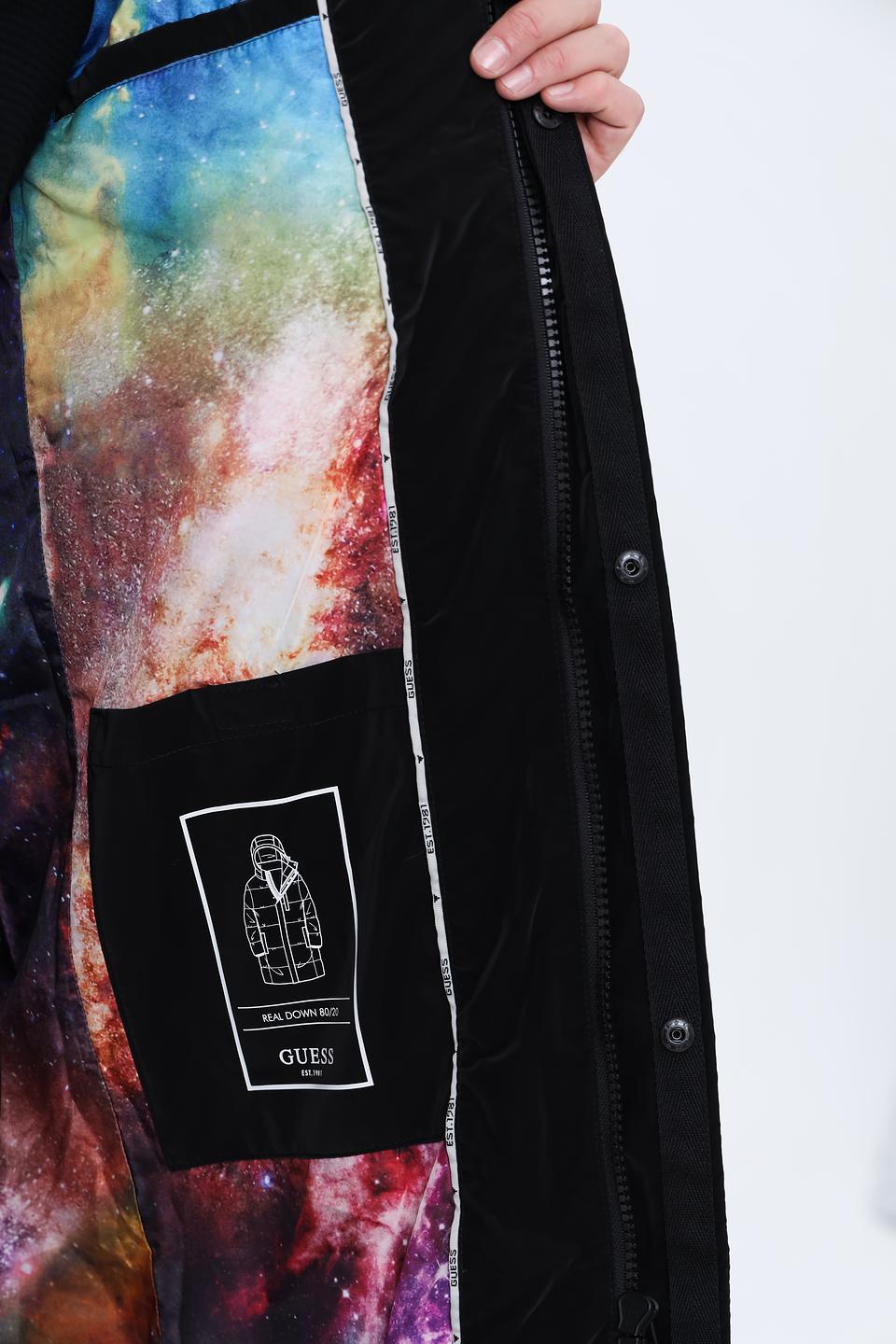 Пальто Guess стеганое чёрное