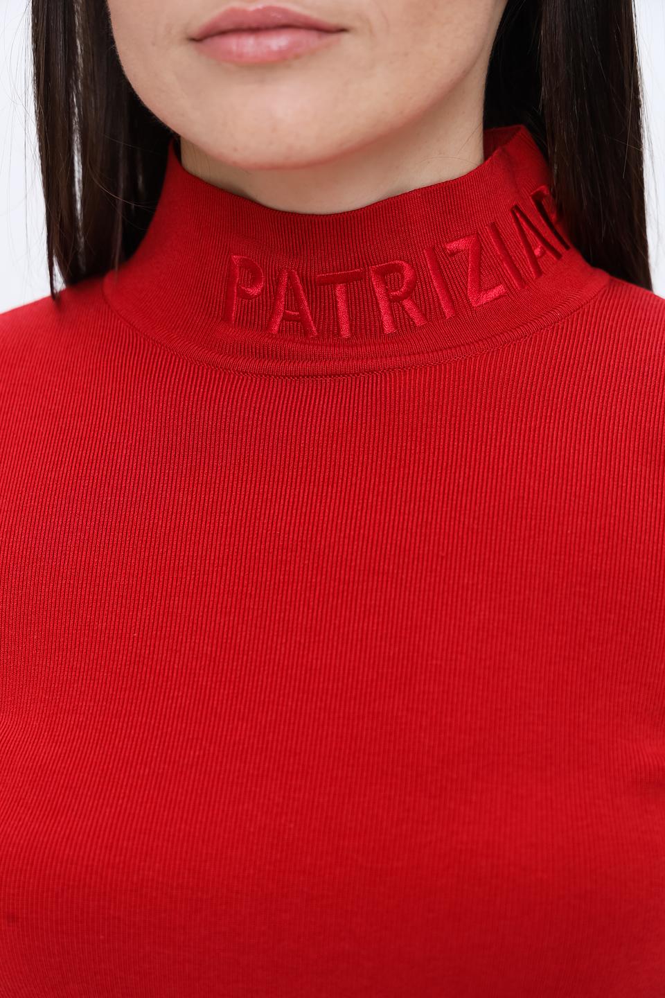 Джемпер Patrizia Pepe красный с разрезами