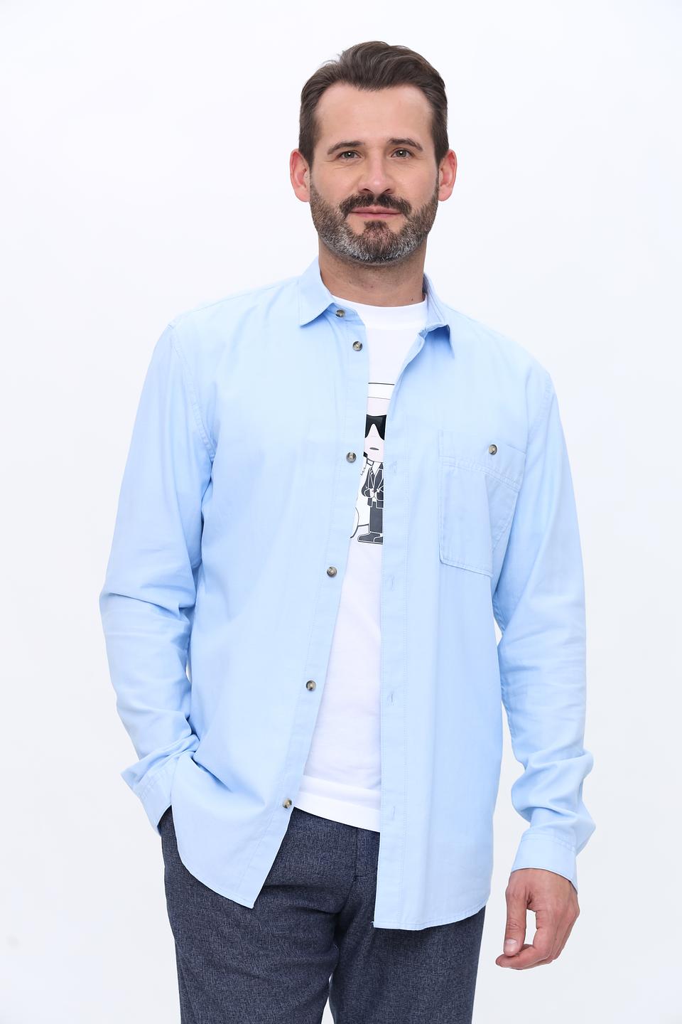 Рубашка дл Tom Tailor голубая