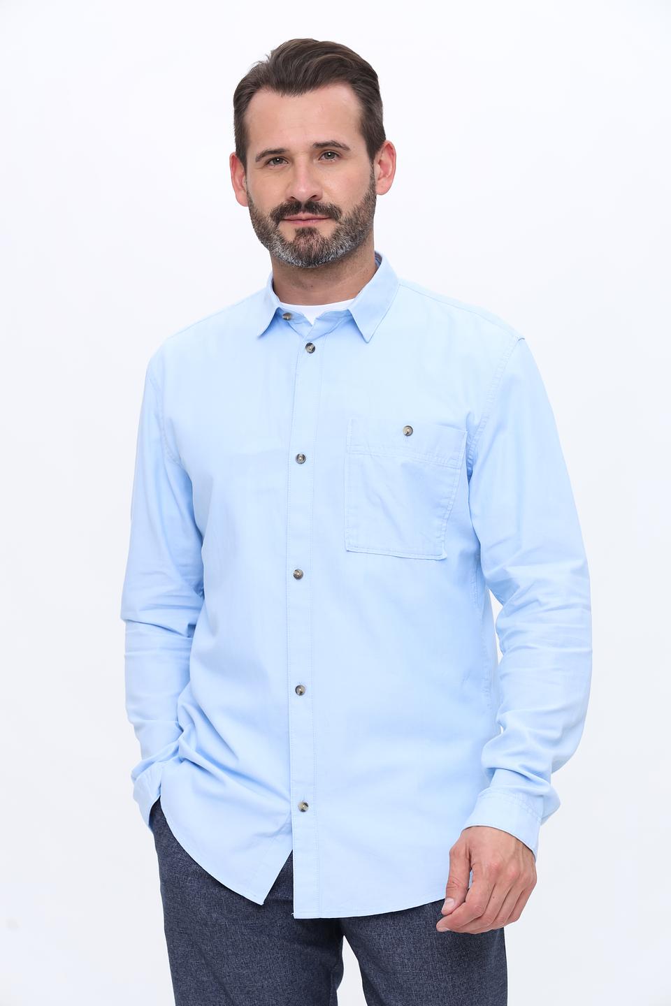 Рубашка дл Tom Tailor голубая