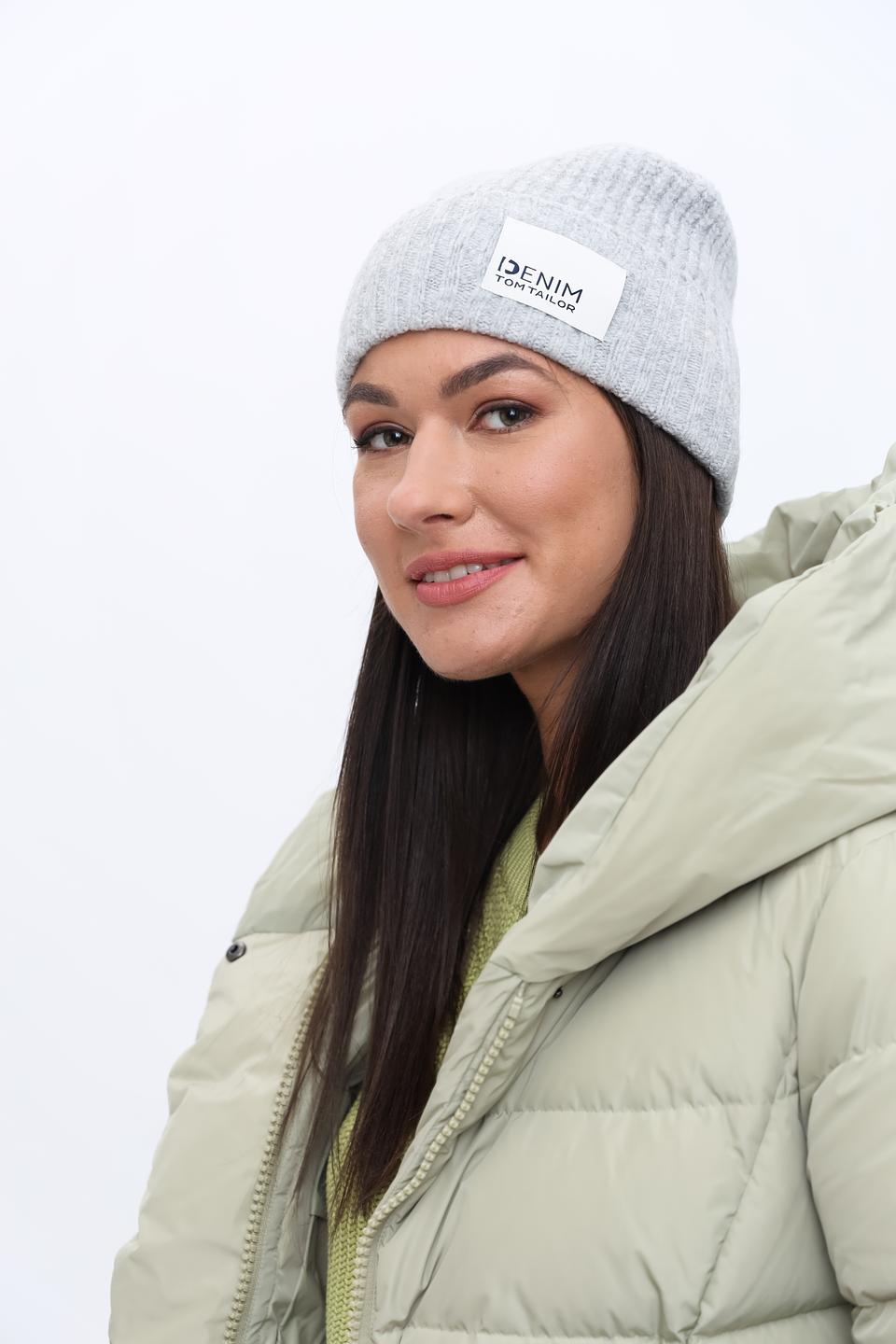 Шапка Tom Tailor denim серая