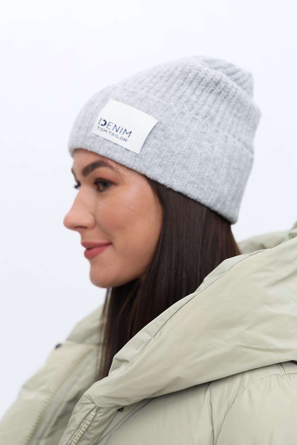 Шапка Tom Tailor denim серая