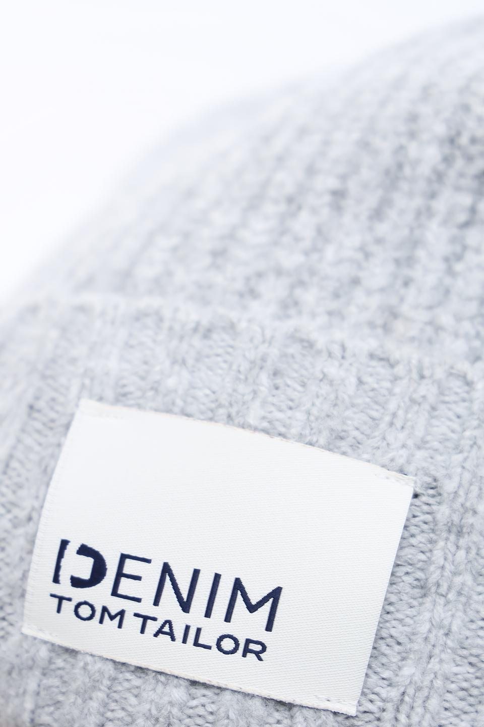 Шапка Tom Tailor denim серая