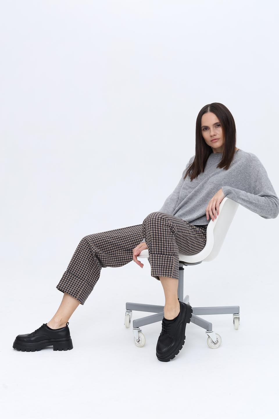 Брюки клёш Tom Tailor в клетку