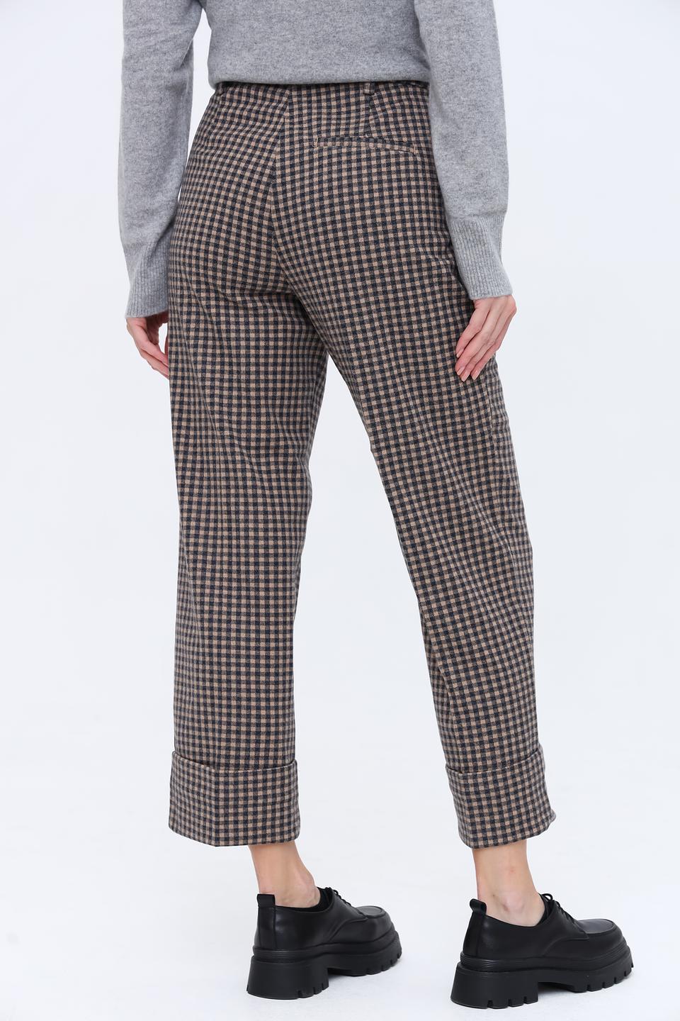 Брюки клёш Tom Tailor в клетку