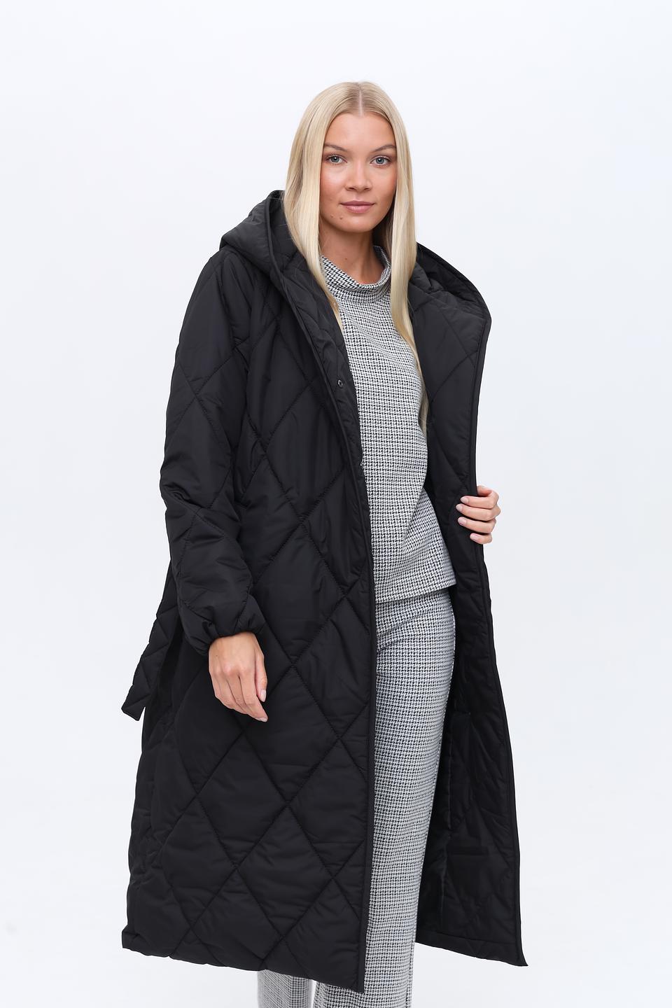 Пальто More and More стеганое чёрное