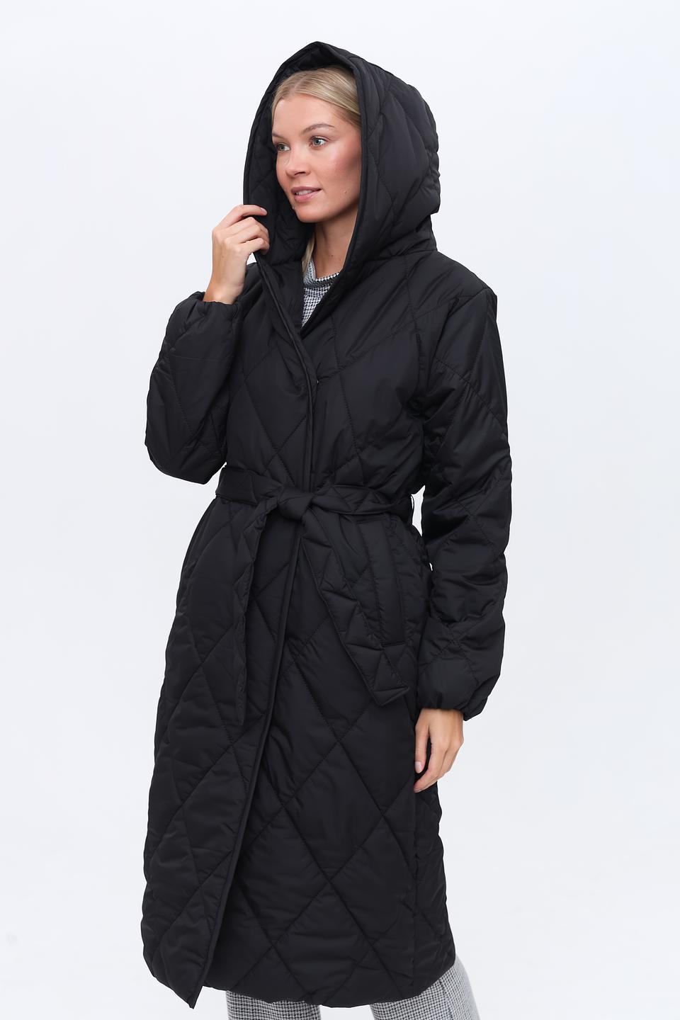 Пальто More and More стеганое чёрное