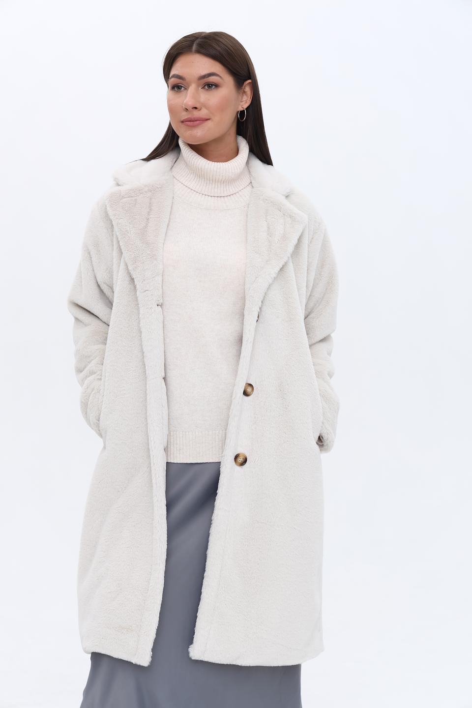 Пальто MORE and MORE из искусственного меха