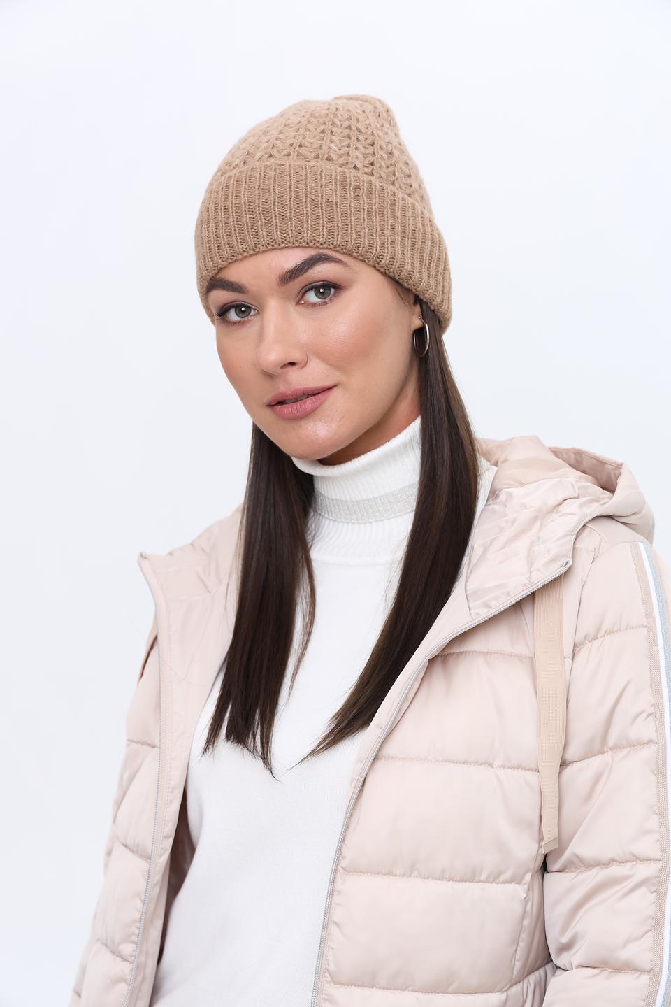 Шапка Penny Black вязаная бежевая