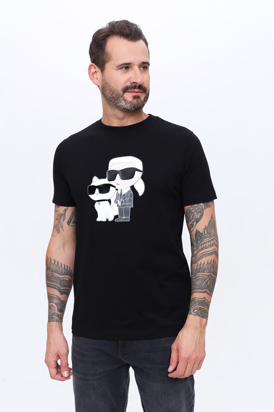 Футболка Karl Lagerfeld с принтом чёрный