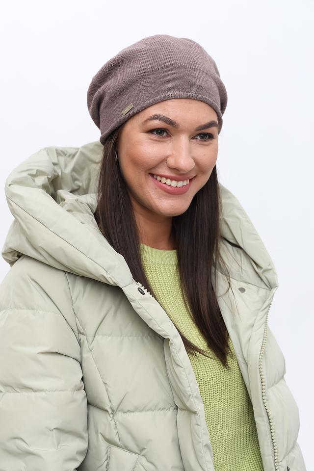 Шапка Seeberger вязаная серая