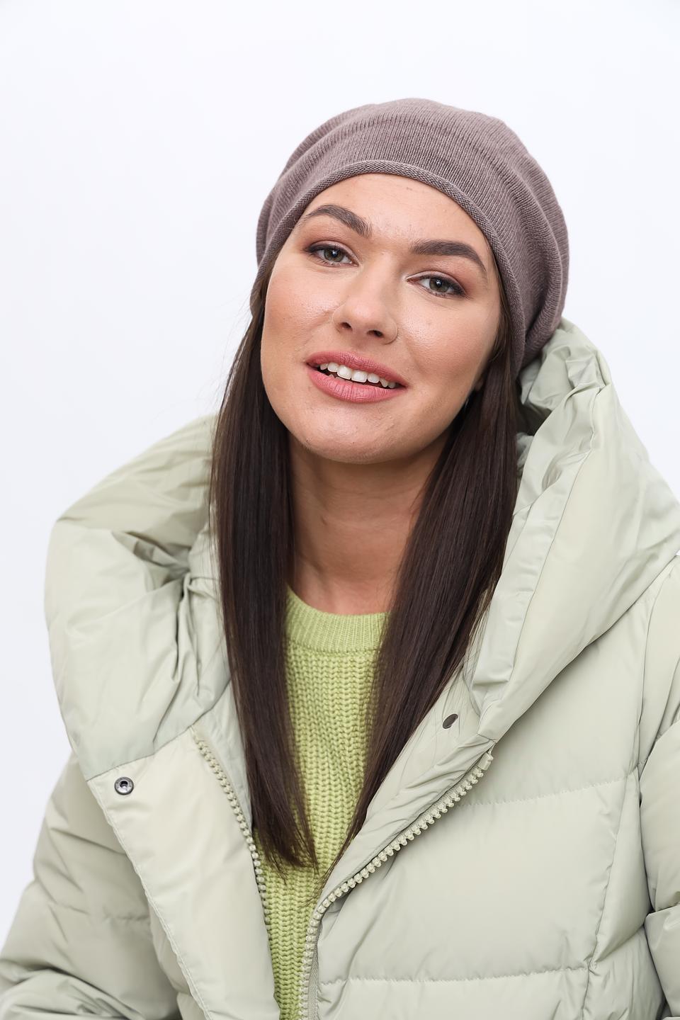 Шапка Seeberger вязаная серая