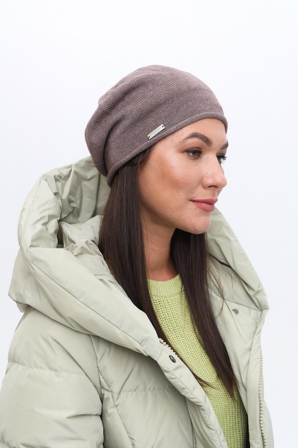 Шапка Seeberger вязаная серая