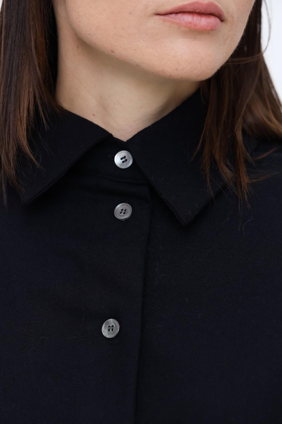 Рубашка Seidensticker чёрная оверсайз