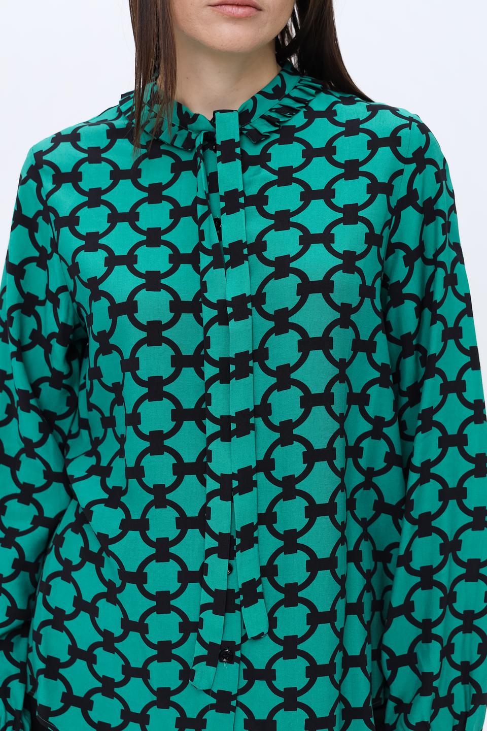 Блуза Seidensticker с принтом изумрудная