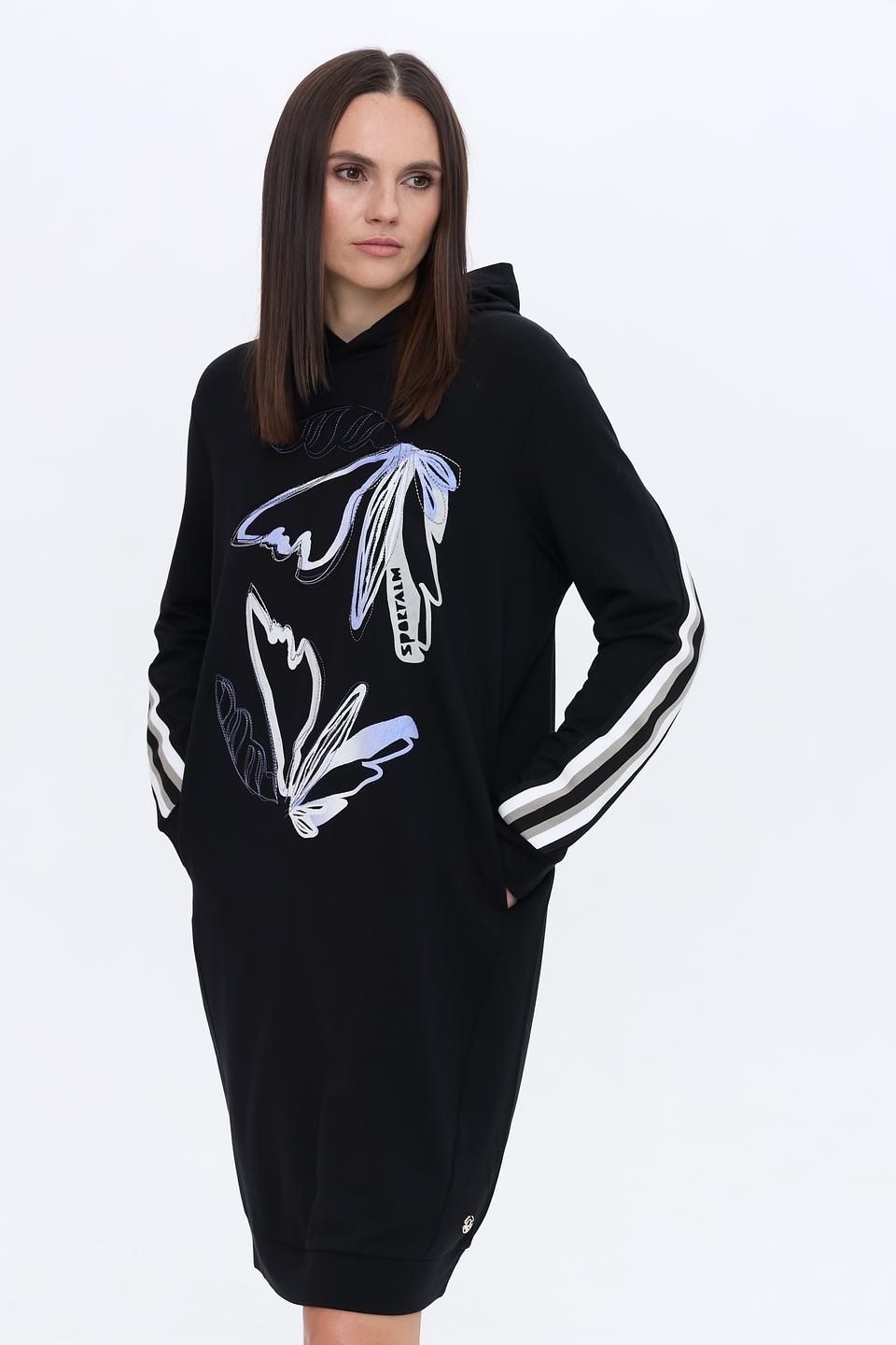 Платье Sportalm с принтом чёрное