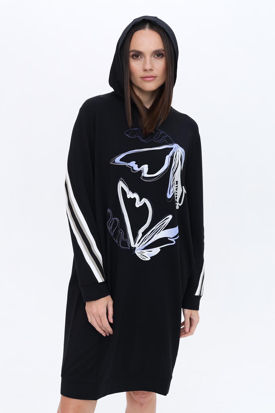 Платье Sportalm с принтом чёрное