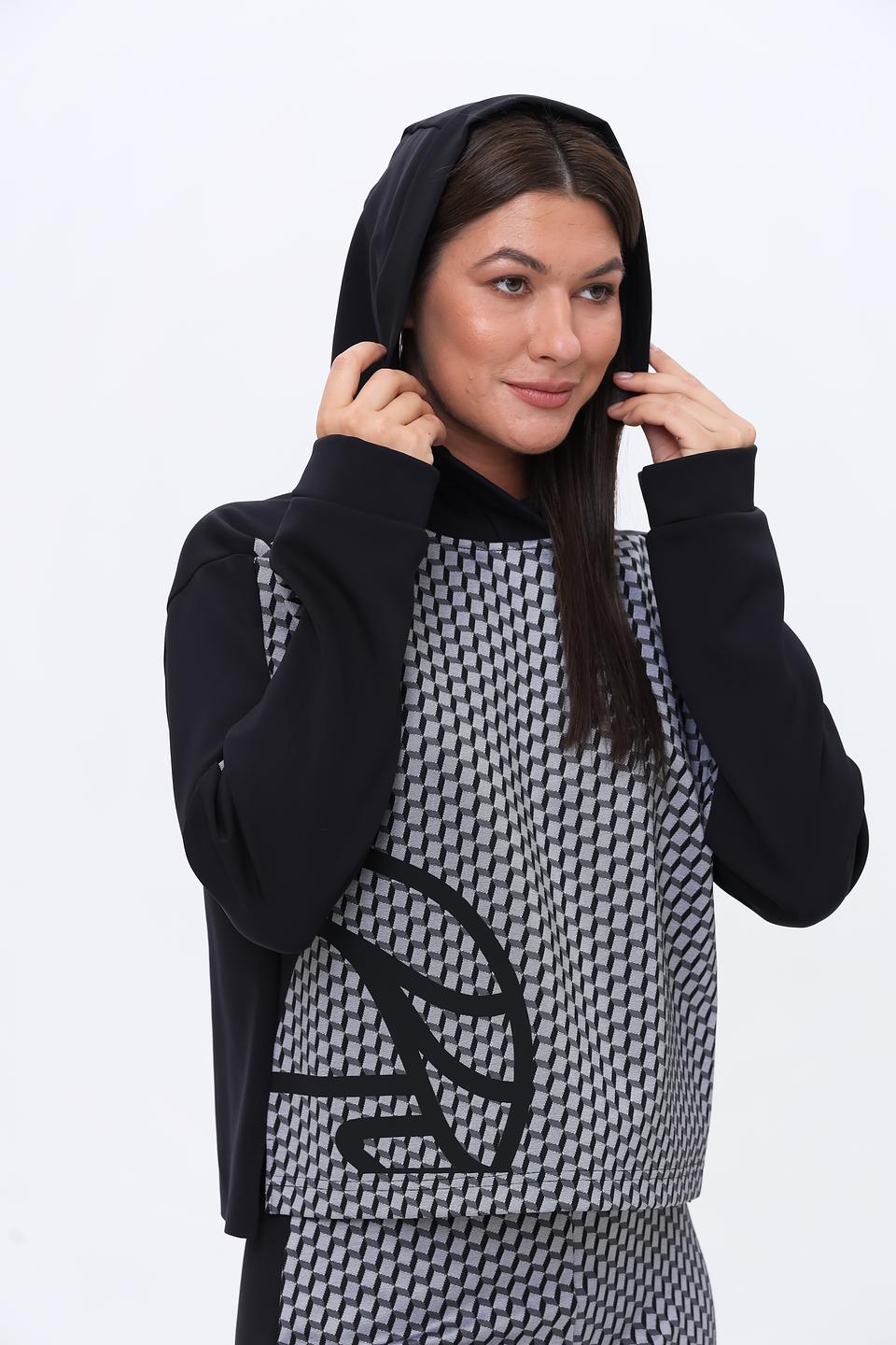 Пуловер Ulli Ehrlich Sportalm с принтом чёрный