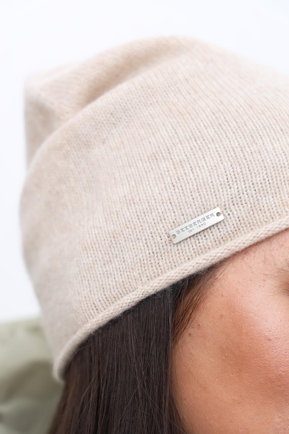 Шапка Seeberger кашемир бежевая