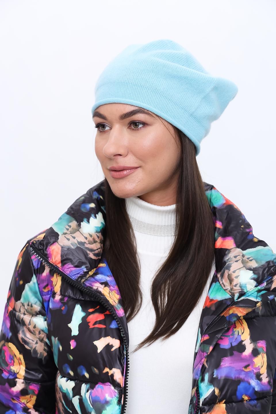 Шапка Seeberger кашемир голубой