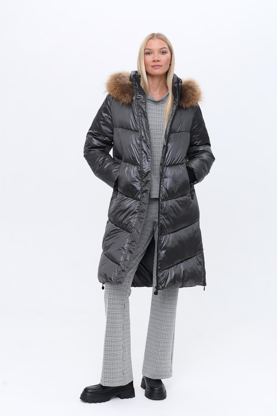 Пальто Frieda and Freddies стеганое чёрное