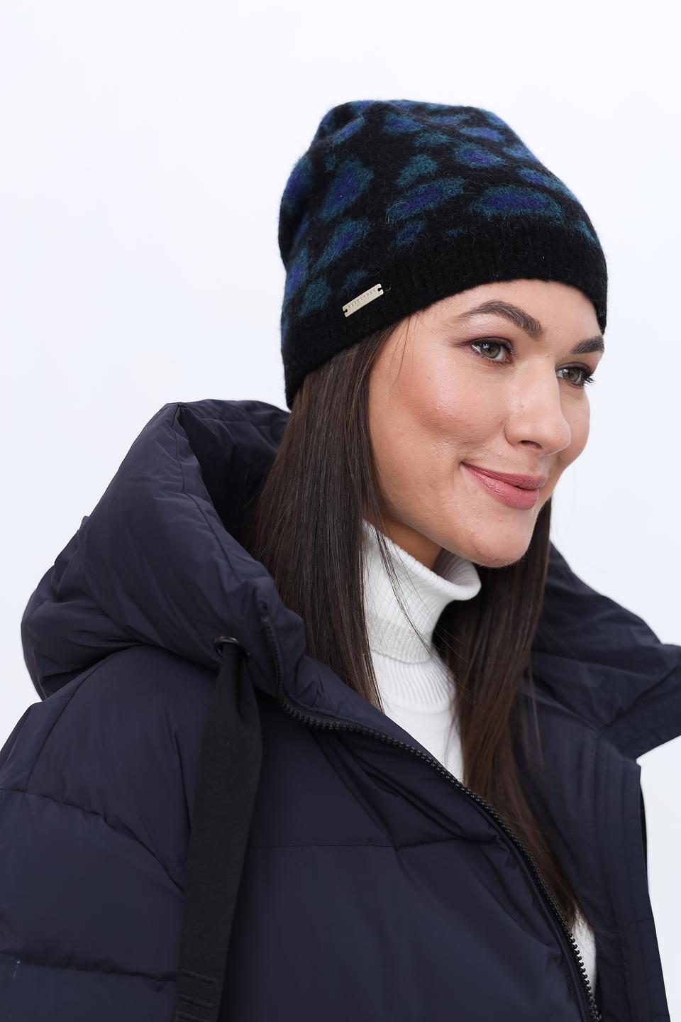 Шапка Seeberger с леопардовым принтом