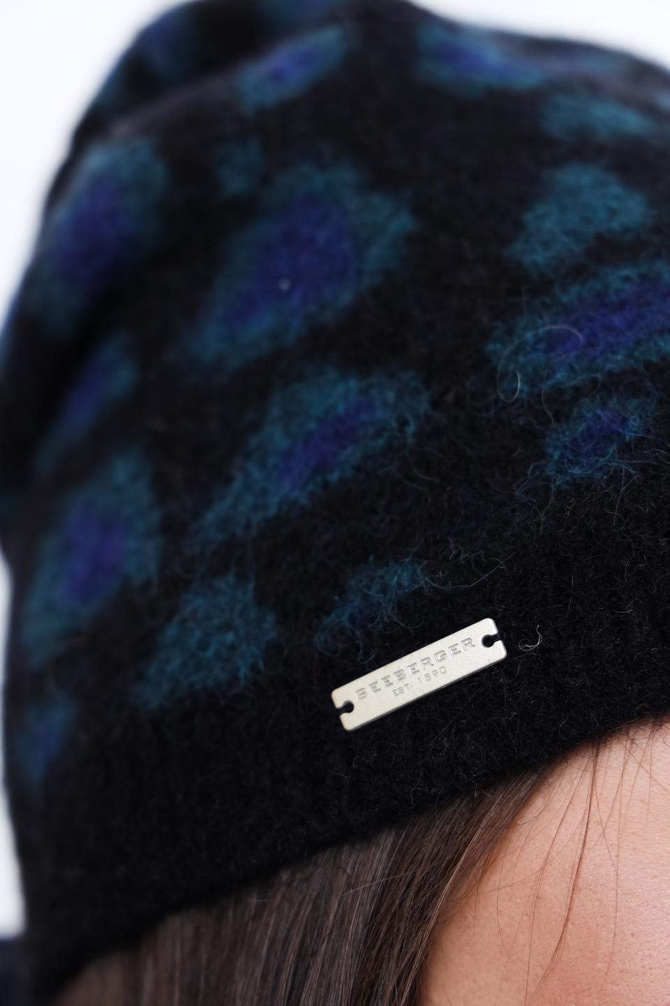 Шапка Seeberger с леопардовым принтом