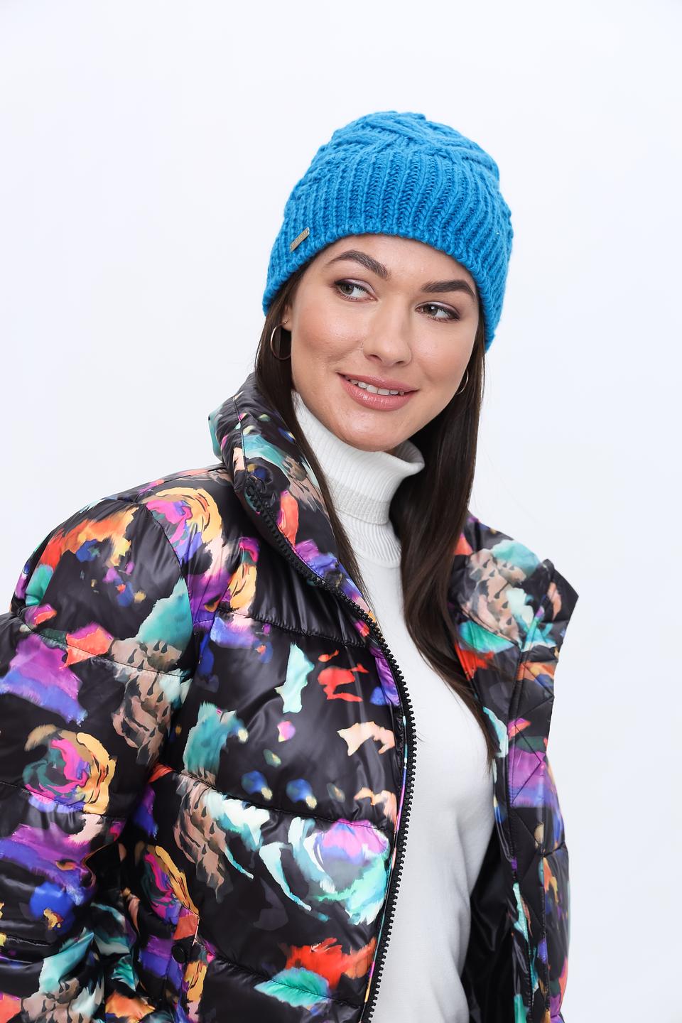 Шапка Seeberger вязаная бирюзовая