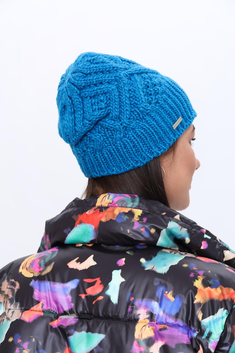 Шапка Seeberger вязаная бирюзовая