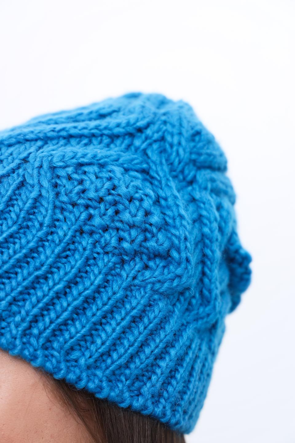 Шапка Seeberger вязаная бирюзовая