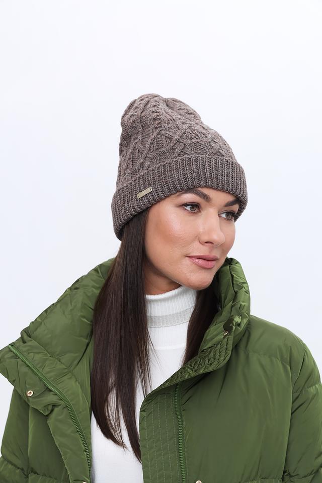 Шапка Seeberger с косами серая