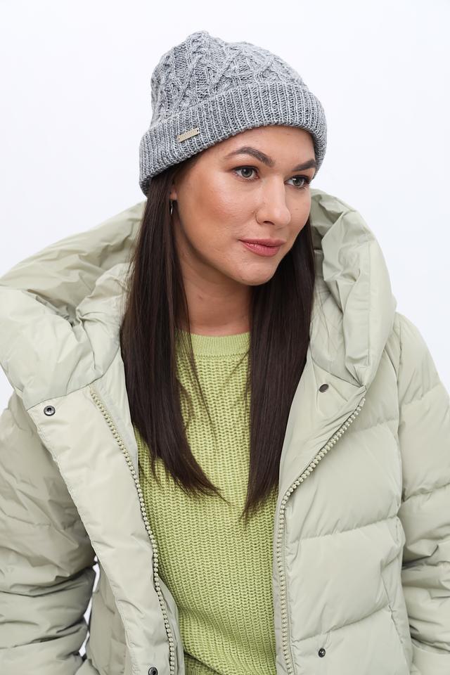 Шапка Seeberger вязаная серая