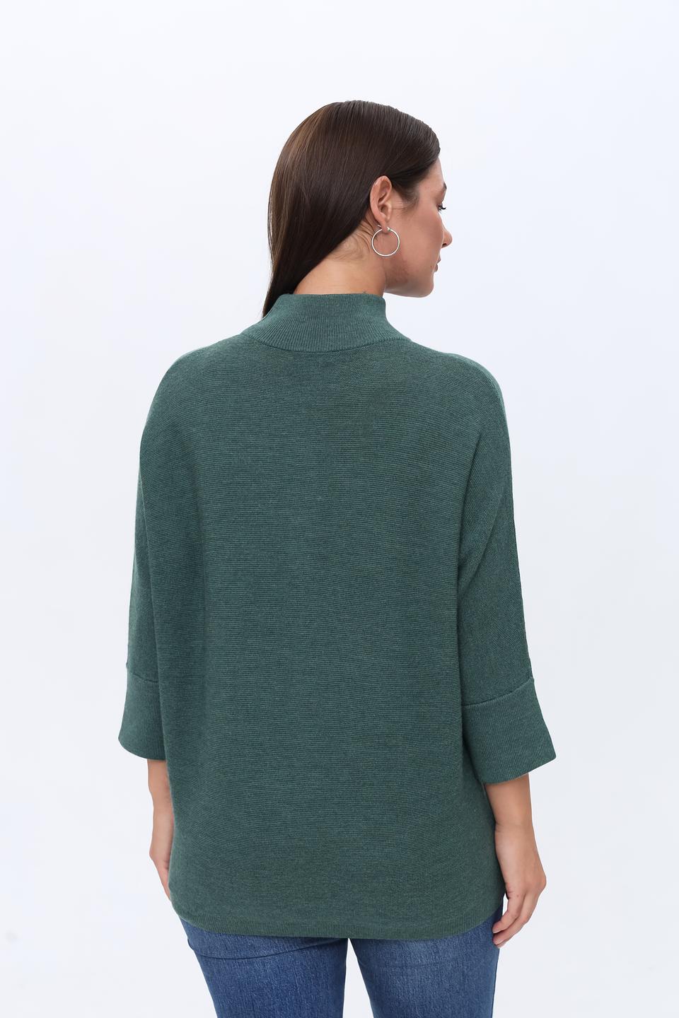 Пуловер Repeat с рукавом 3/4 зелёный