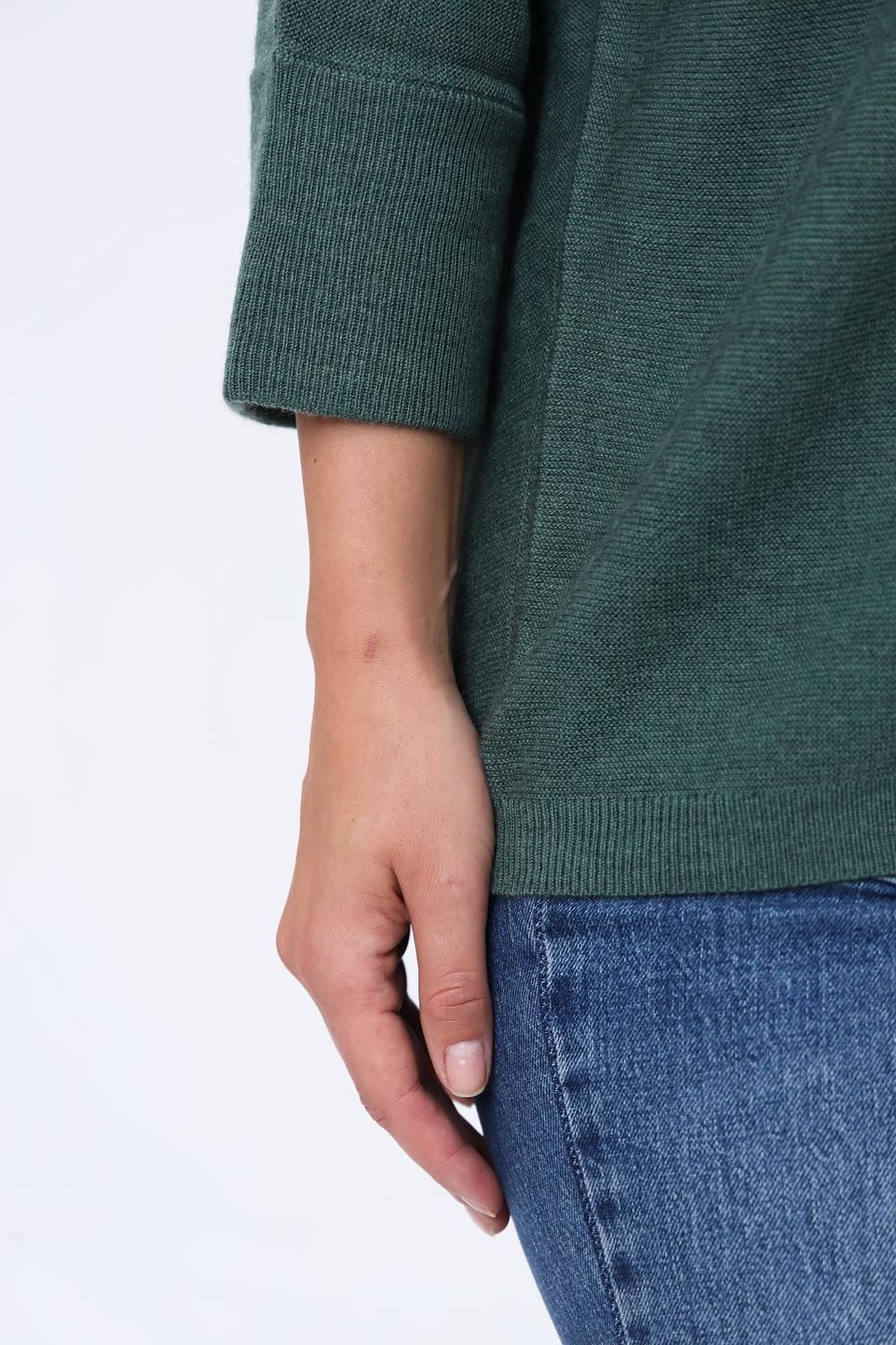 Пуловер Repeat с рукавом 3/4 зелёный