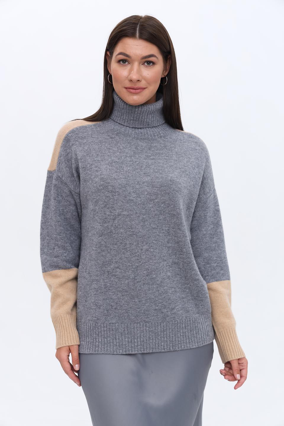 Пуловер Repeat с контрастными рукавами