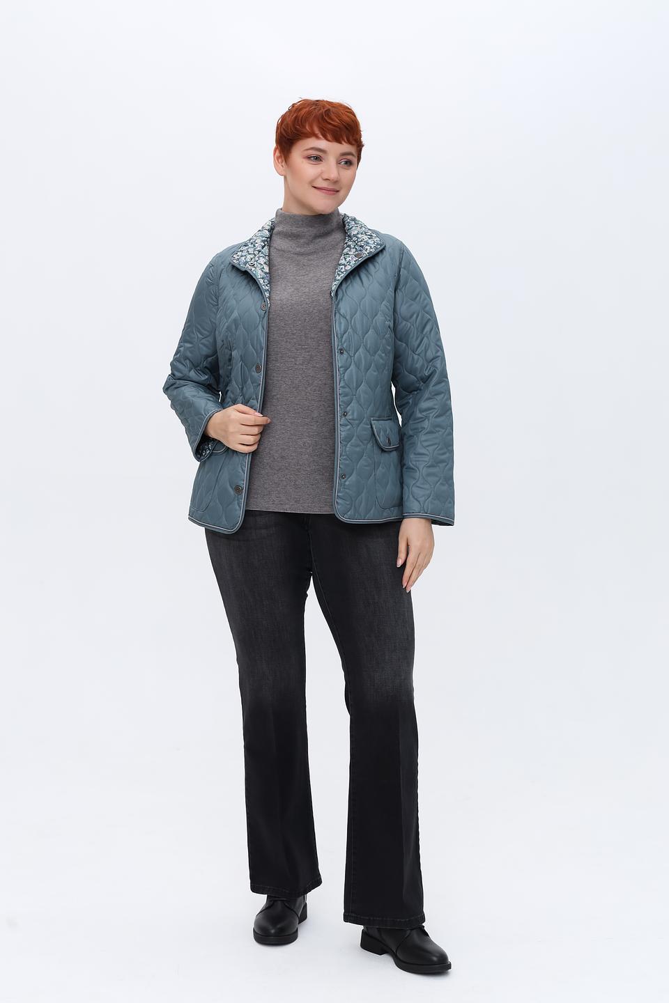 Куртка Lebek стеганая бирюзовая