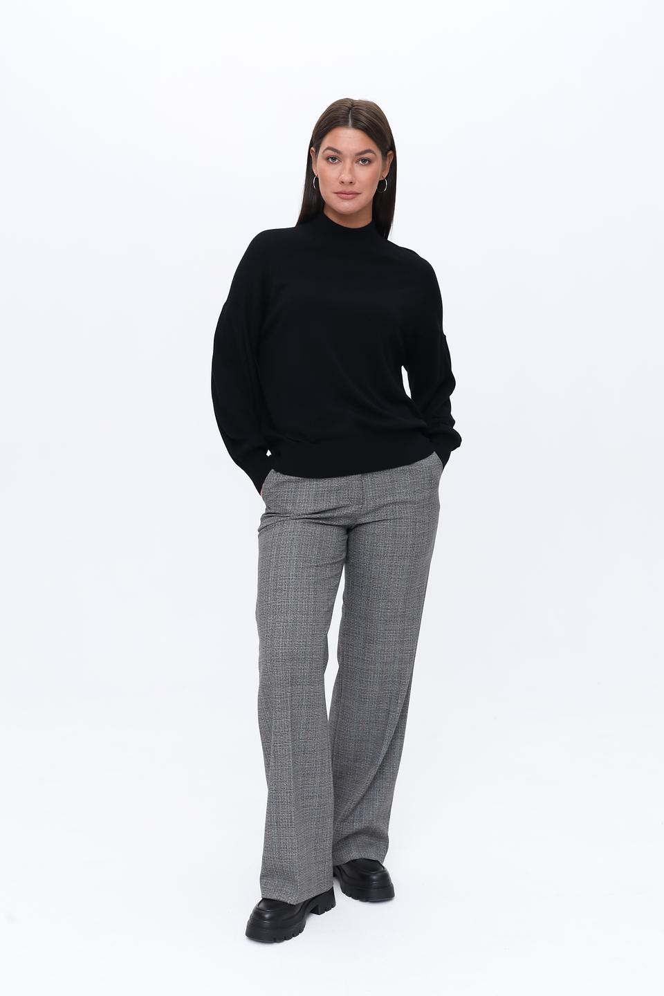 Пуловер Repeat чёрный с горлом