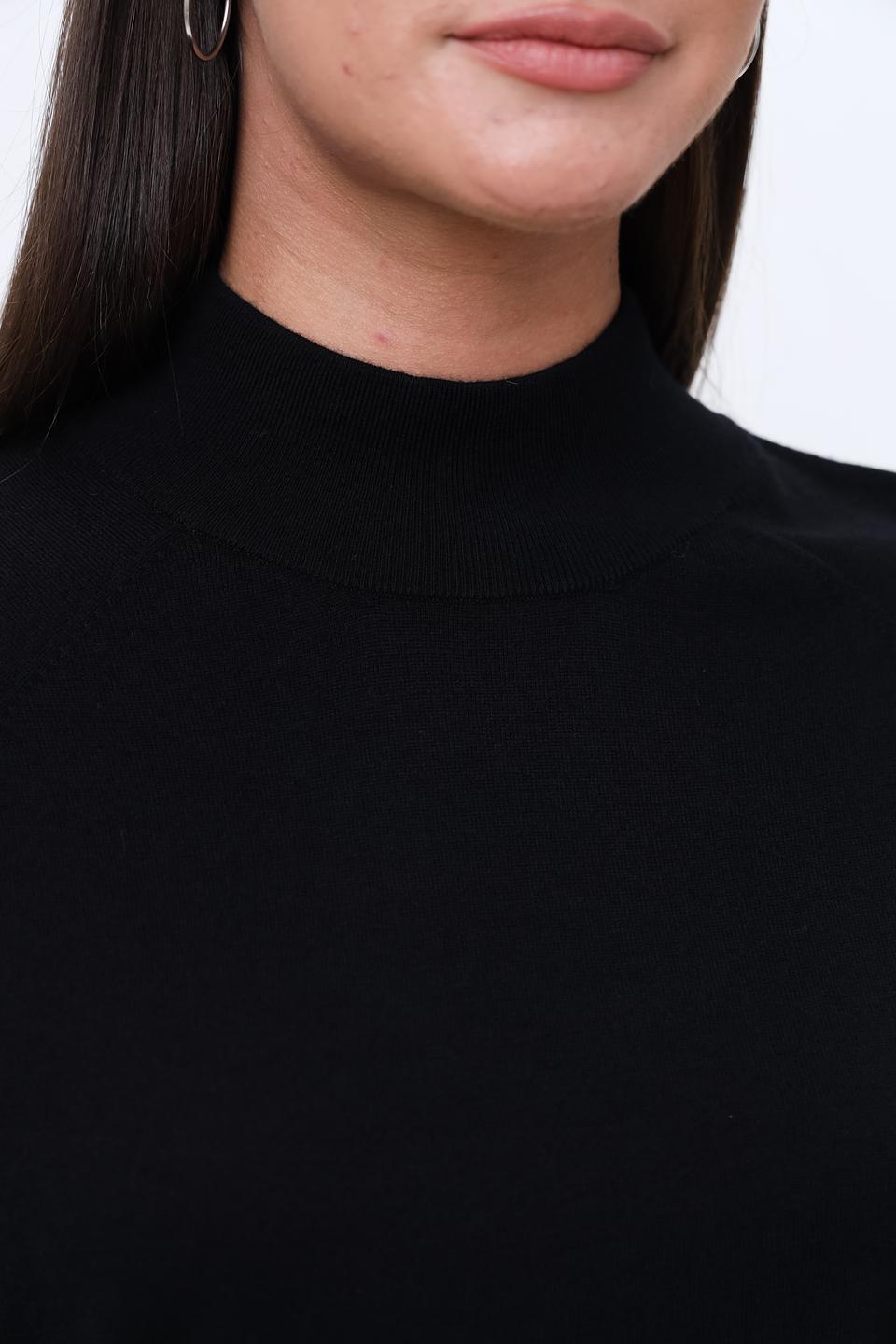 Пуловер Repeat чёрный с горлом