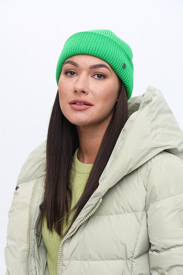 Шапка Fraas вязаная зелёная