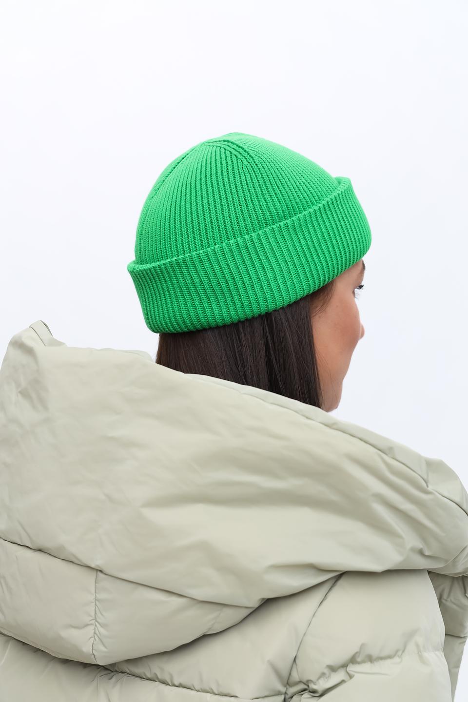 Шапка Fraas вязаная зелёная