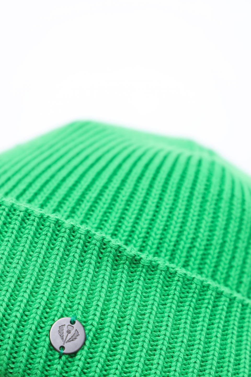 Шапка Fraas вязаная зелёная