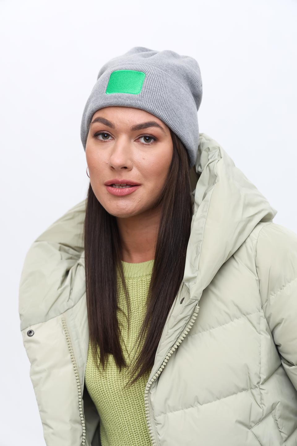 Шапка Fraas с логотипом серая