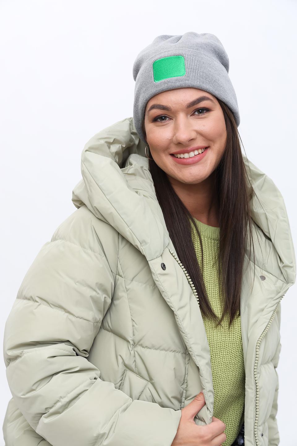 Шапка Fraas с логотипом серая