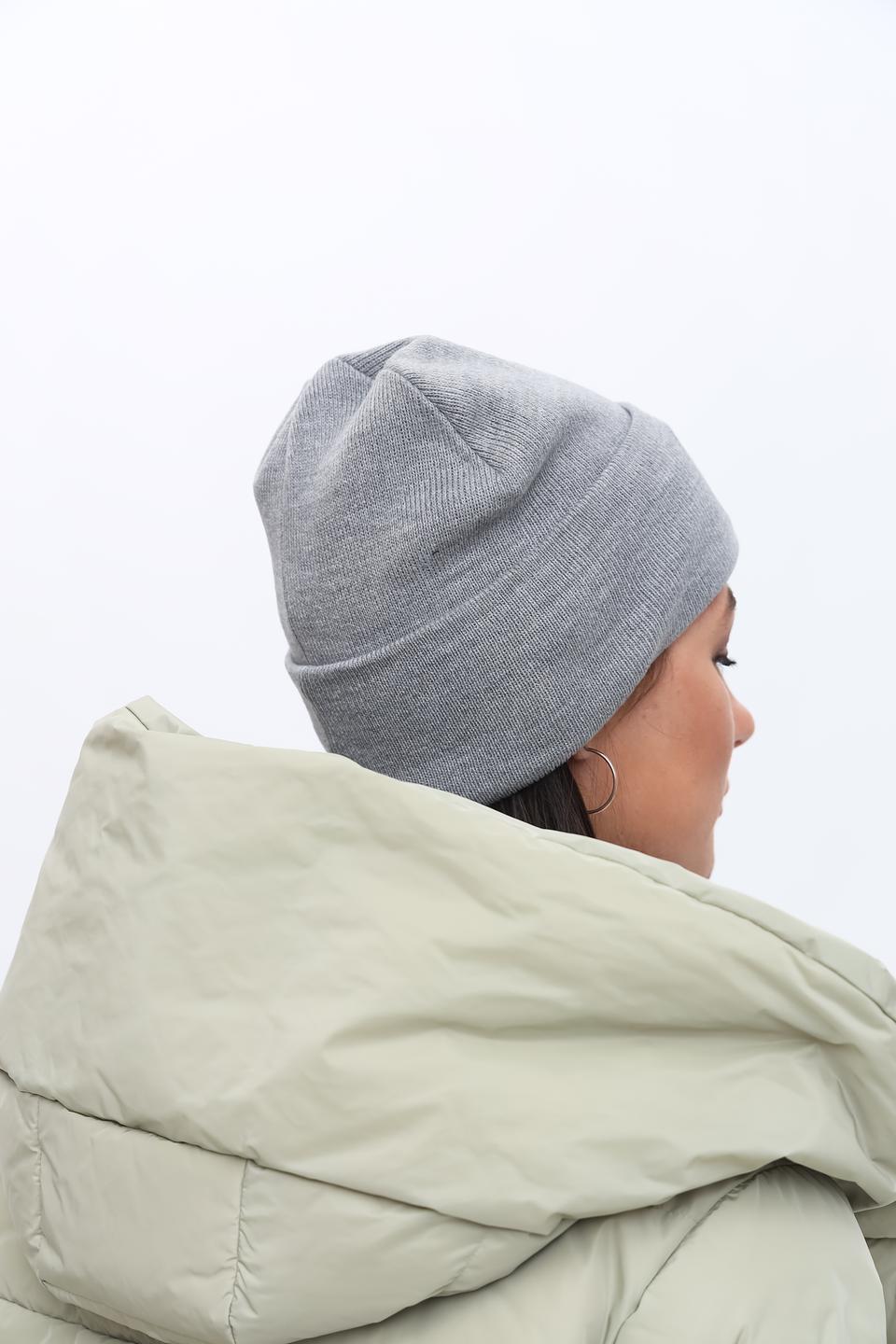 Шапка Fraas с логотипом серая