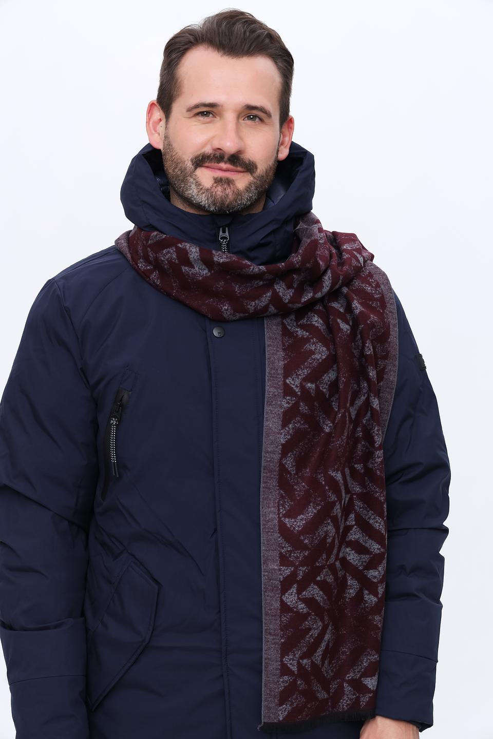 Шарф Bugatti ACC с геометрическим рисунком