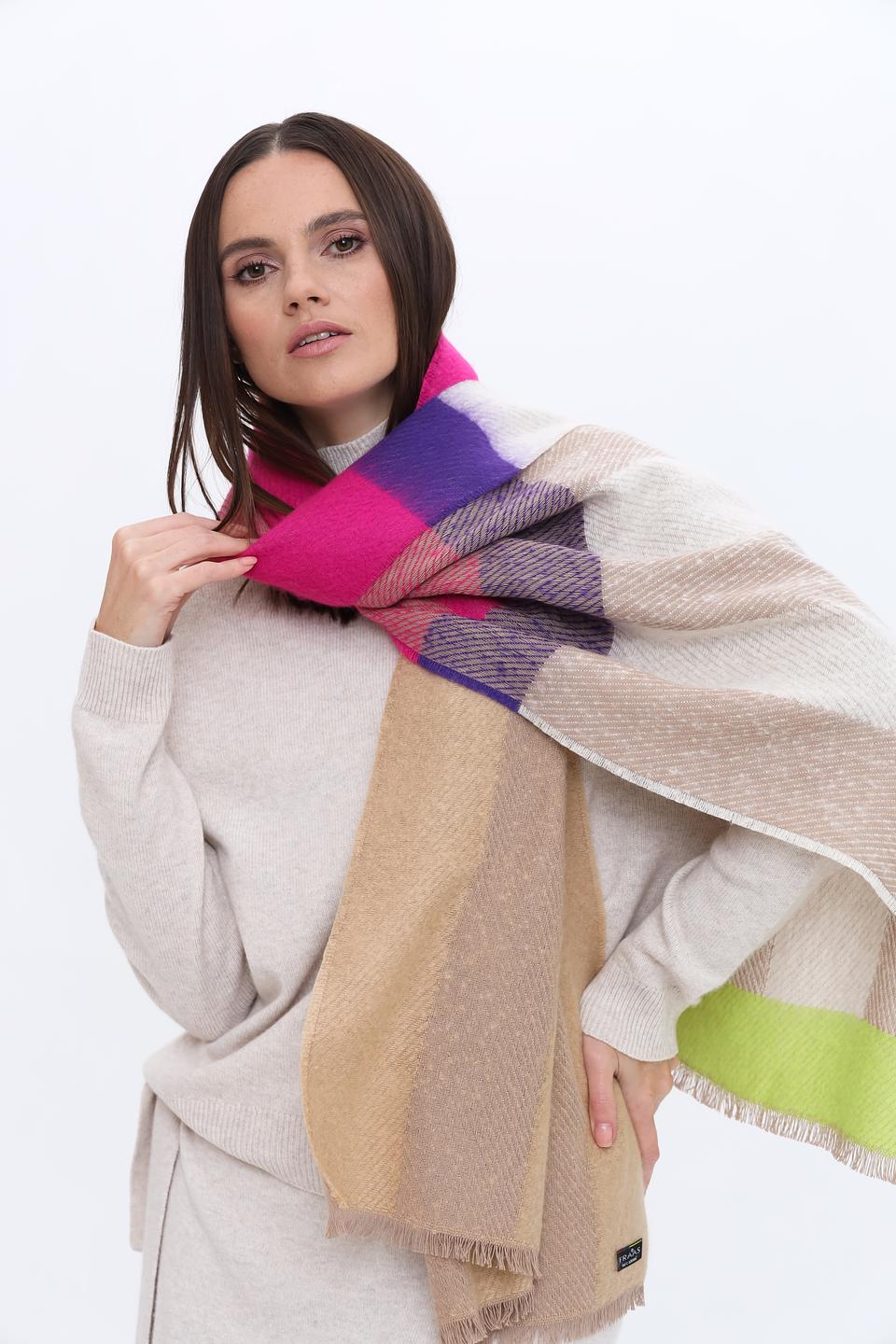 Шарф Fraas клетка разноцветный